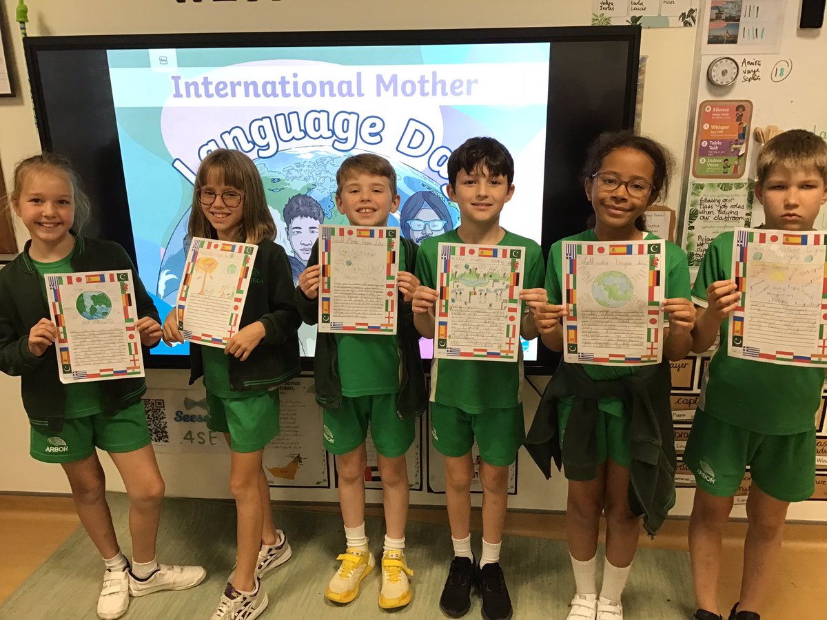ArborYear4's tweet image. Did you know every 2 weeks, the world loses another language? 4SE were fascinated to discover new facts about world languages, as we celebrated “International Mother Language Day” #LanguageLearning #CulturalDiversity #SaveOurLanguages @ArborDubai 🗣️📣🌎