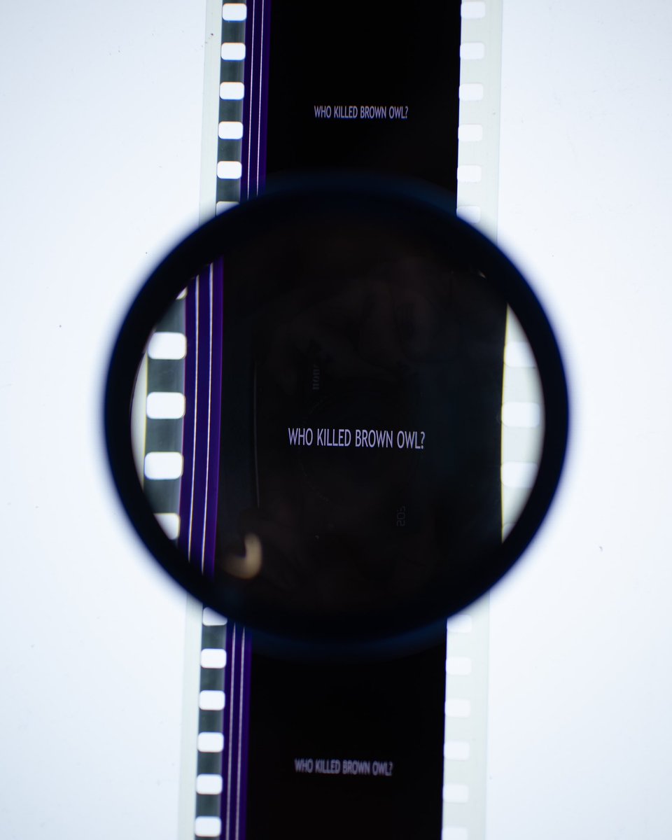ProjectionistR's tweet photo. Who killed brown owl? On 35mm film as part of First Frame today 🎞️📽️
#thefilmframeproject #filmframe #35mm #35mmfilm #35mmshort #upinthebooth #projectionist #projectionbooth #shotonfilm https://t.co/IX6GLjAbO8