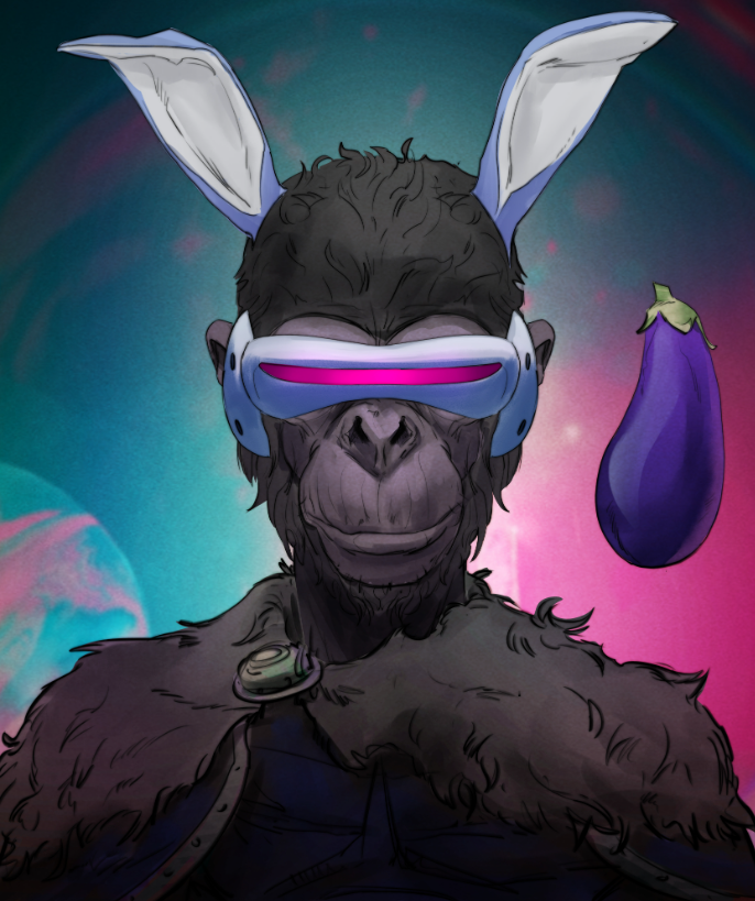 VesselFLOW's tweet photo. It is reveal time!
Check out this rabbit eared, visor wearing ape!
#Vesselsgen0 #Tezos https://t.co/qj8qY3Oq7H