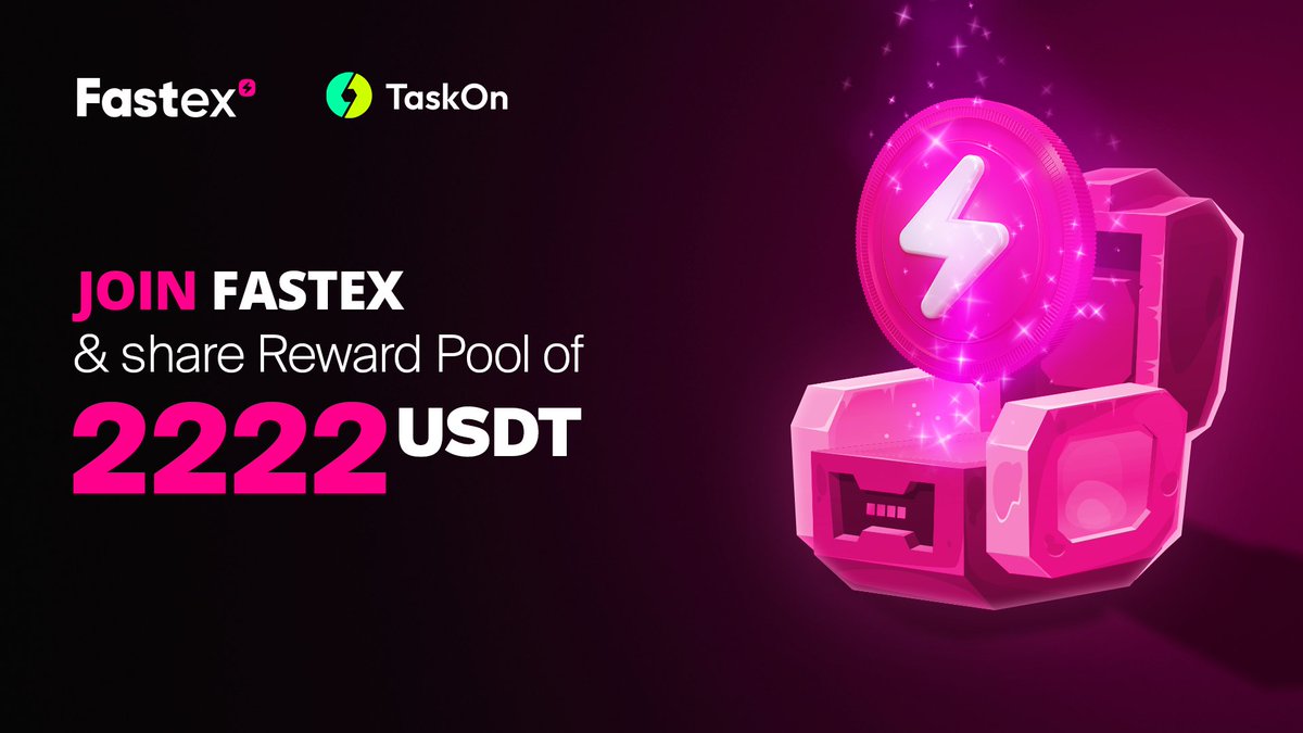 ⚡️ Join the #Fastex movement on <a href="/taskonxyz/">TaskOn | Ultimate Web3 Community Growth Platform</a> and elevate your crypto journey** ⚡️ 

💫  Invite friends and share the Prize Pool of 2222 USDT

Start: 18:00 GMT + 4
Duration: 21.02.2024 - 06.03.2024

🐟 Don't miss out, jump 
in: rewards.taskon.xyz/campaign/detai…