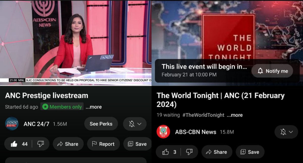 'Advanced screening' of #TheWorldTonight is now on #ANCPrestige. For just P99 you can catch ANC's flagship newscast  at an early time of 9pm on weeknights.

Don't forget, just P99. Subscribe now.