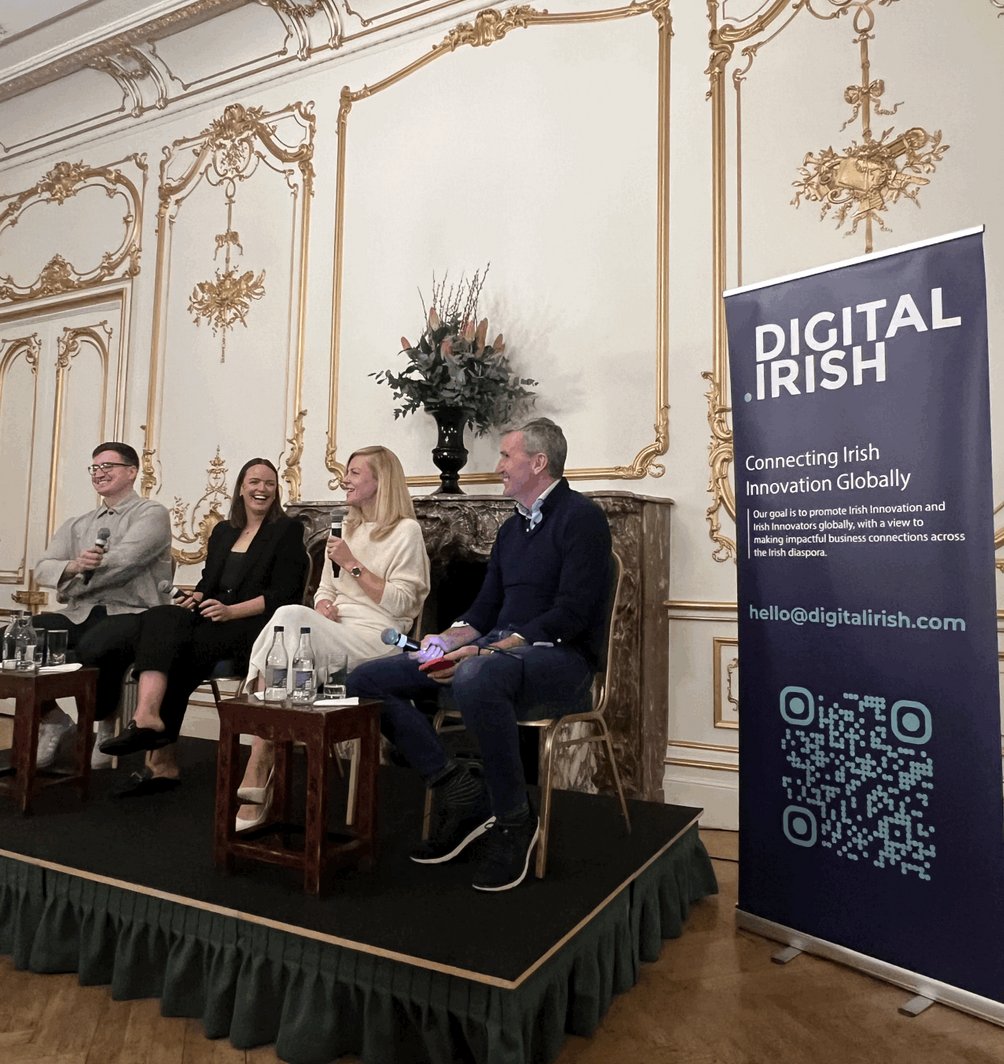 digitalirish's tweet image. A huge thank you to His Excellency Martin Fraser, @IrelandEmbGB, Taylor Wessing &amp;amp; especially our phenomenal panel Deirdre O&apos;Neill, @KilkennyAine &amp;amp;  Charlie Butler for helping making last night&apos;s @digitalirish London event such a success. 

#digitalirish #londonirish #irishtech☘️
