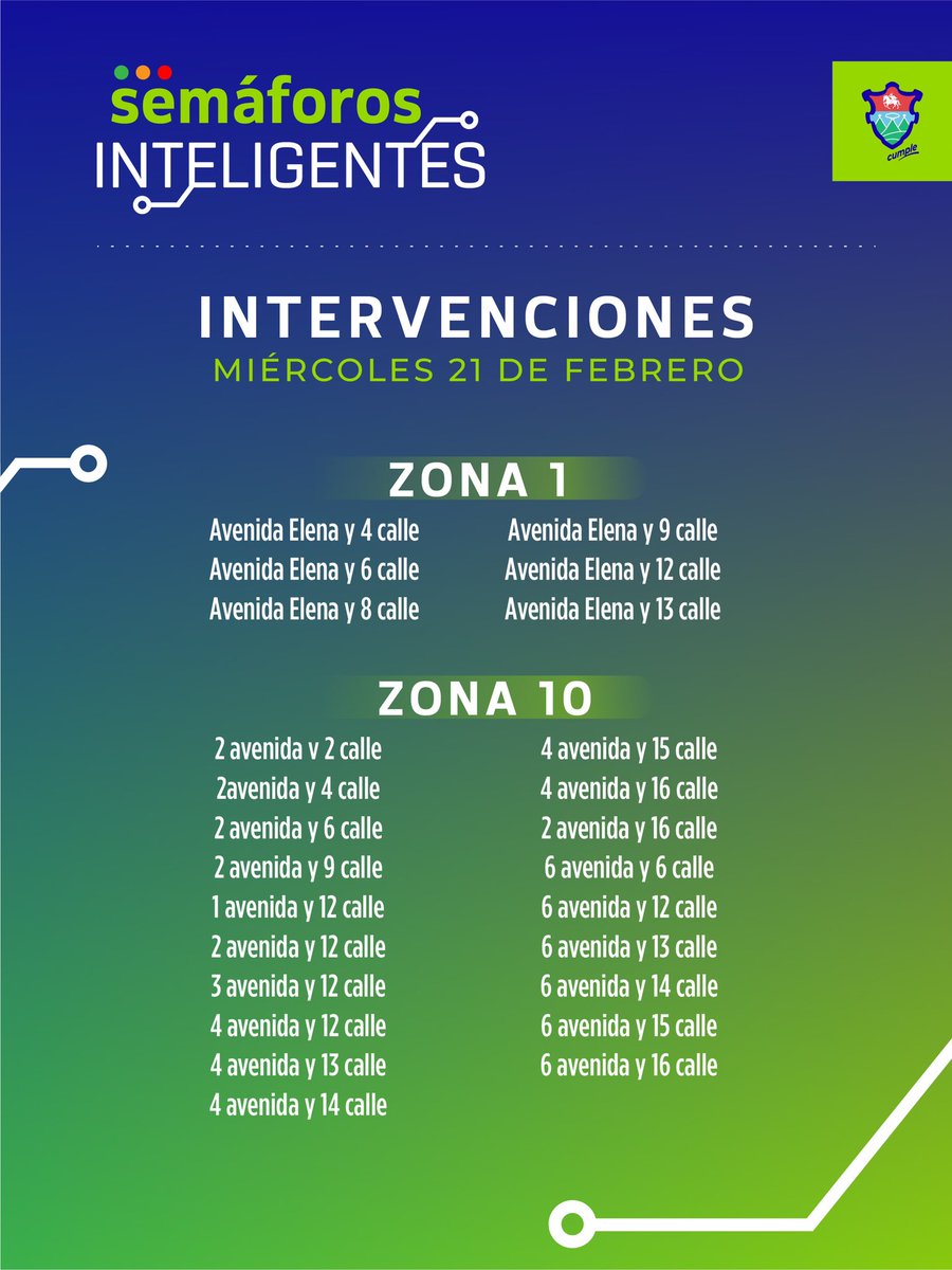 muniguate's tweet image. Esta noche tendremos trabajos para la implementación de #SemaforosInteligentes 🚦