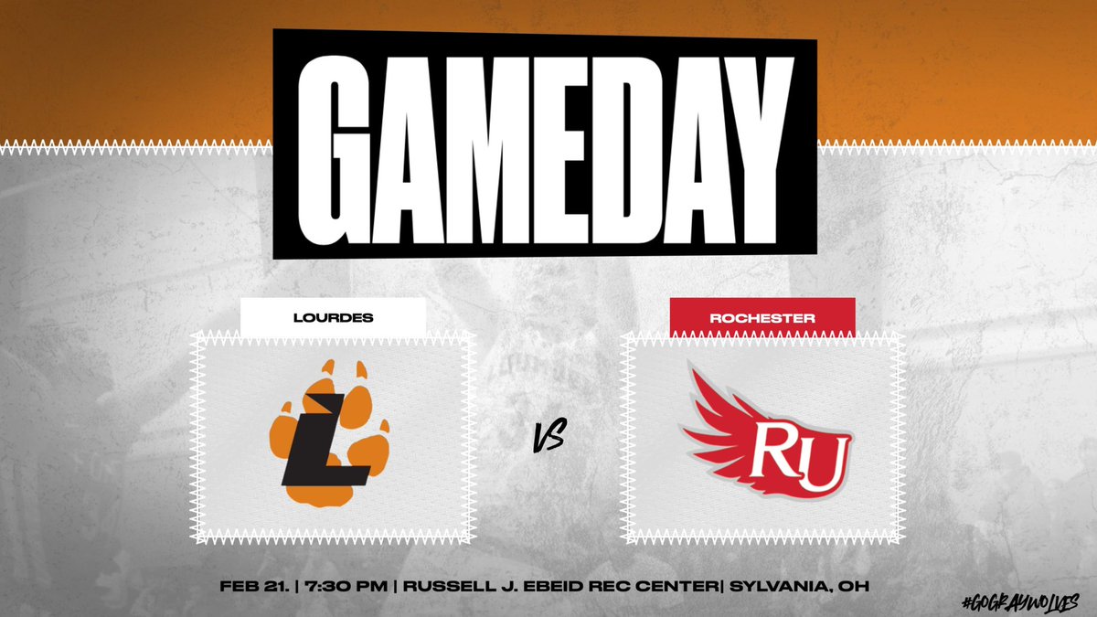Lourdes_MBB's tweet photo. GAMEDAY!! 
🆚Rochester
📍Russell J. Ebeid Rec Center
⏰7:30 PM ET
📊 https://t.co/Aw34yG8kdy
📺 https://t.co/4LomhwGD5D

#gograywolves 🐺🏀 https://t.co/33AZsM1h07