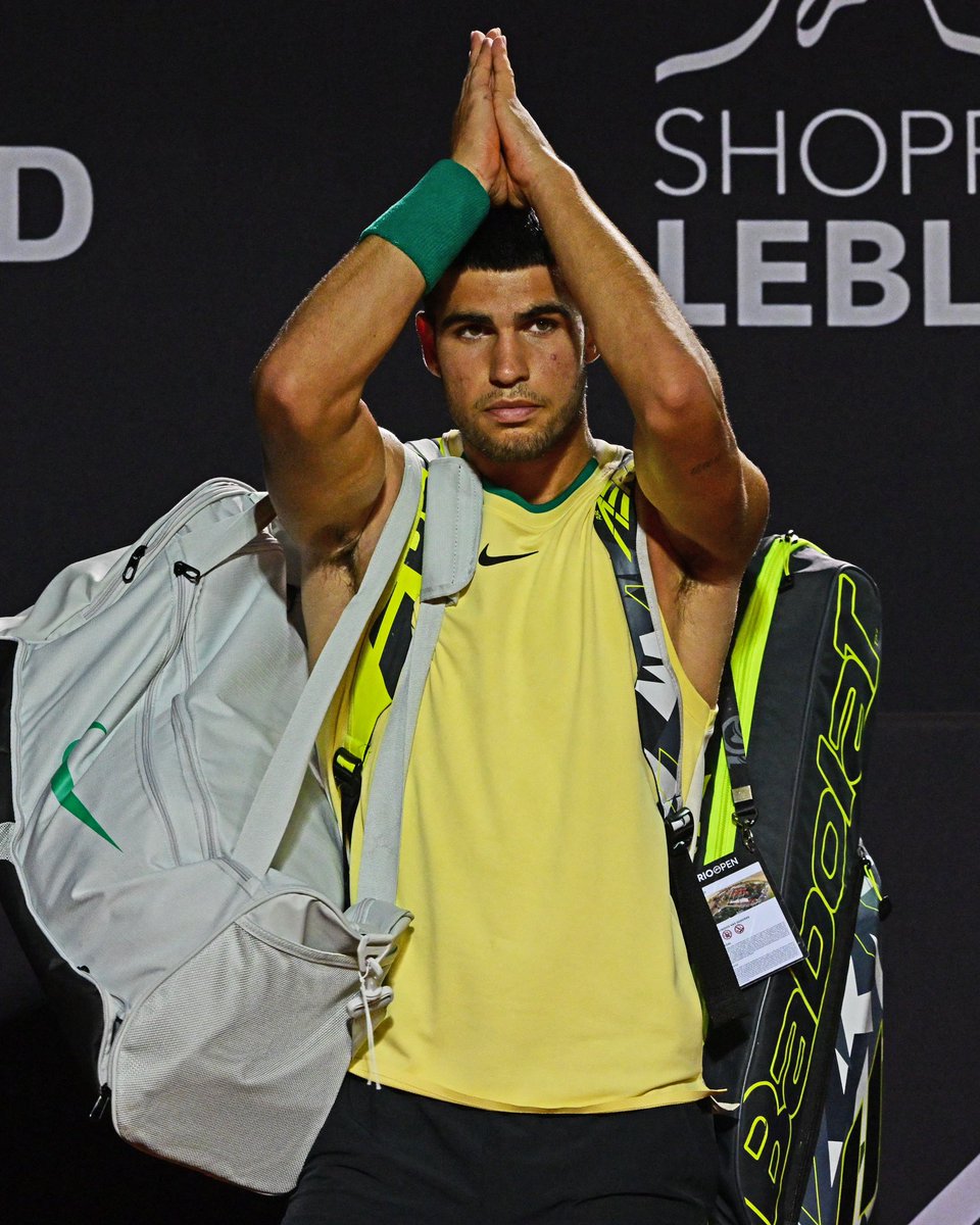 carlosalcaraz's tweet photo. Very sad I had to withdraw yesterday after hurting my ankle 😞🙏🏻 We will do some tests to see the extent of the injury. Thank you for the support! Obrigado 🇧🇷 @RioOpenOficial 

📸 Getty https://t.co/EhiwsOXZMA
