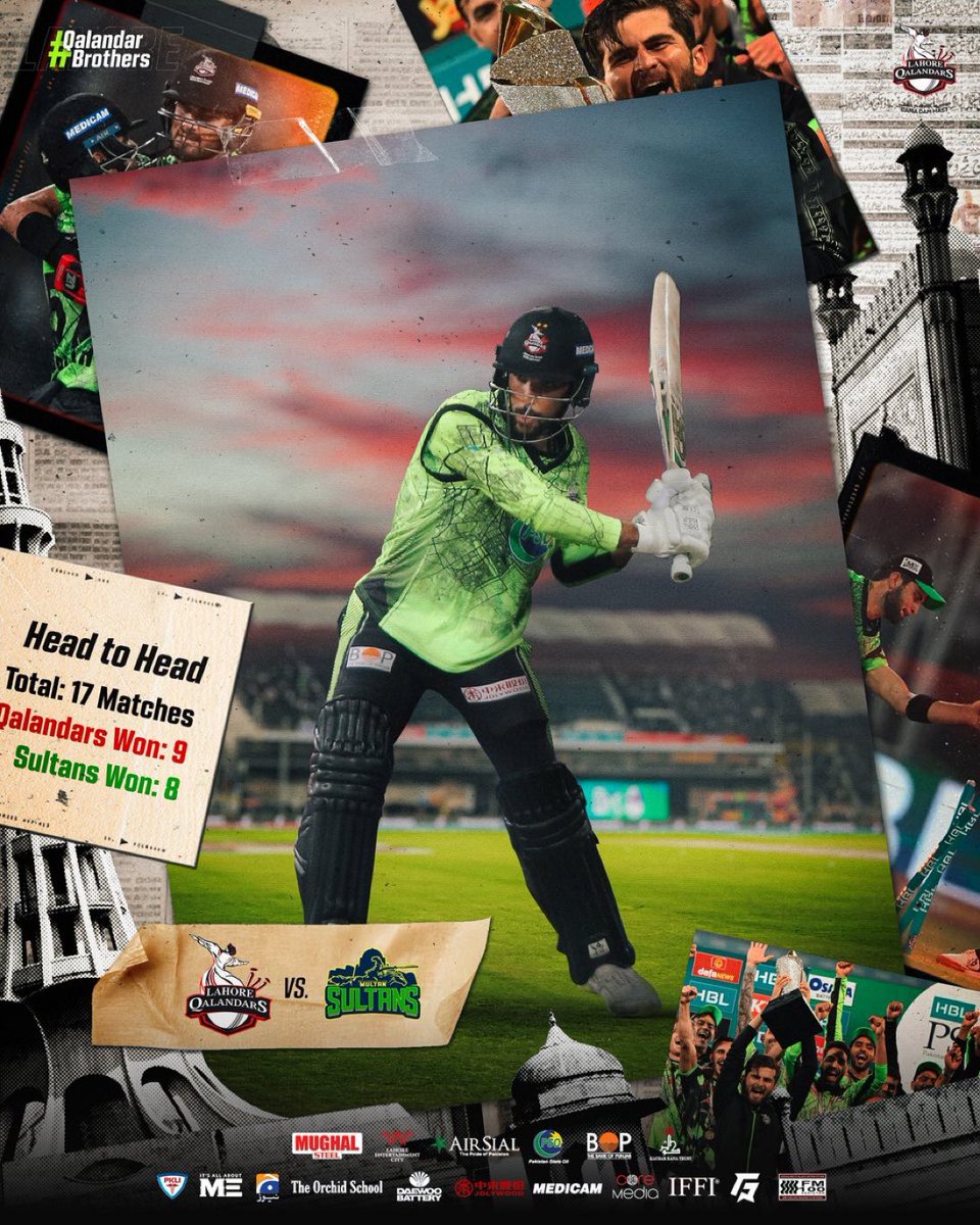 Get ready for the showdown of the century: Lahore Qalandars vs. Multan Sultans! 🥳 
Time to place your bets: who's going to dance in victory tonight? 
#BattleOfTheTitans #CricketCraze #GameOnQalandars