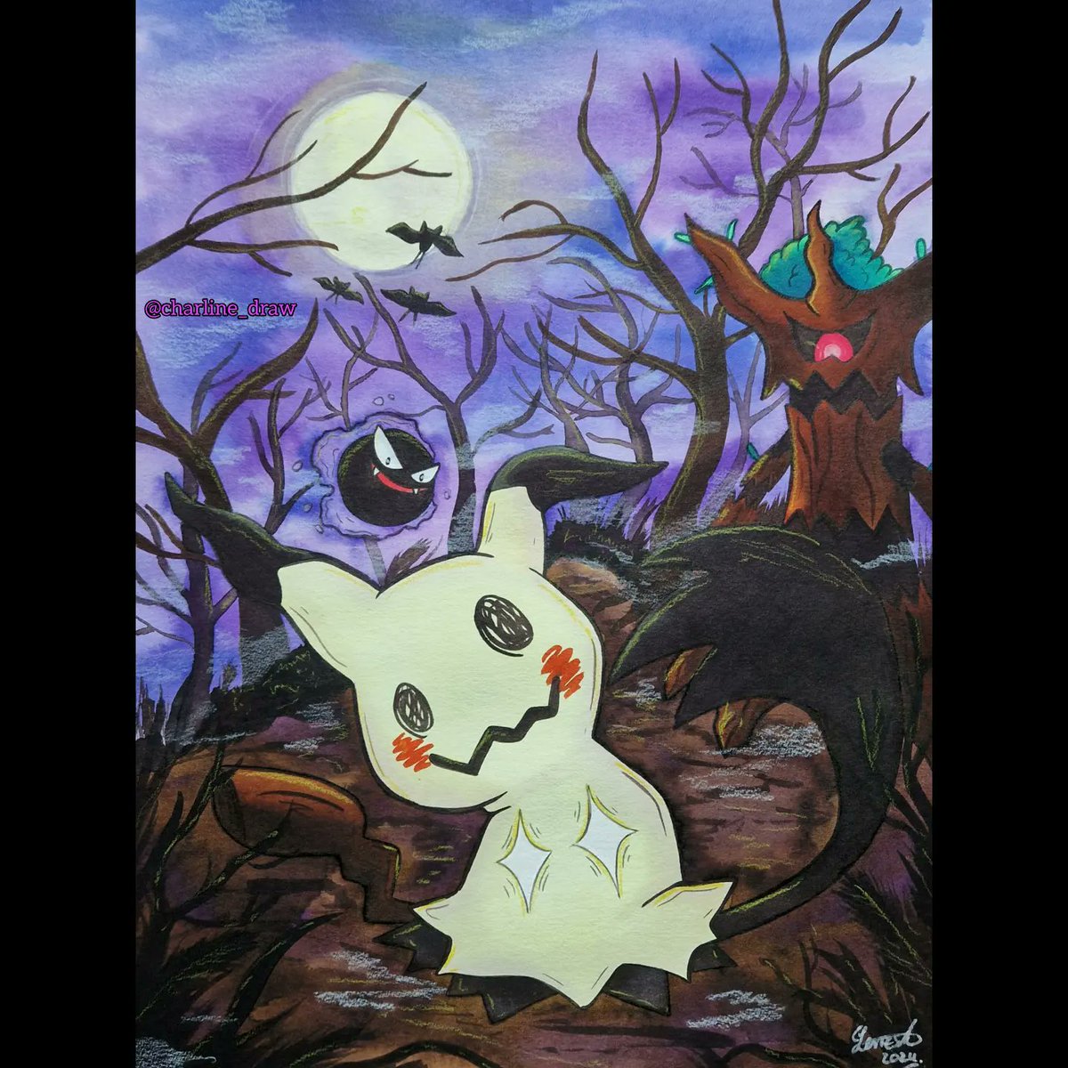 clenzsch84's tweet photo. Weiter geht's mit dem nächsten Bild. Mimigma im Geisterwald 👾
30cm x 40cm 
#Pokemon https://t.co/vM8BdhLWZG