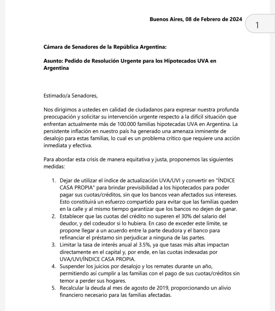 Necesitamos que se trate URGENTE 🙏 las Familias Hipotecarias van a Perder sus Hogares 🏠 por Culpa de un Sistema (UVA) Nefasto 😞 SOLUCIÓN PARA LAS MILES DE FAMILIAS ARGENTINA 🇦🇷 - ALERTA ROJA 🛑