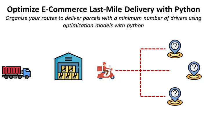 Samir_Saci_'s tweet image. 🛵 Optimize Last-Mile Delivery with Python for E-Commerce Operations
Discover how to optimize routes and minimize driver requirements using advanced optimization models.
🖱️ towardsdatascience.com/optimize-e-com…
#ECommerceLogistics #PythonOptimization #LastMileDelivery #RouteEfficiency