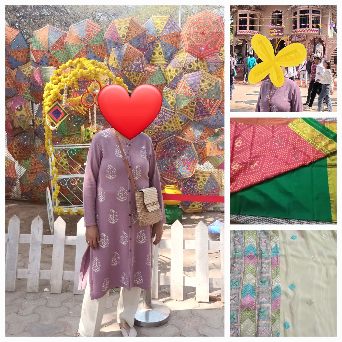 I love visiting year after year to surajkund mela in faridabad haryana 
Awesome place to visit and shop authentic handloom products
My recent buy
Hand embroidered phulkari chinnon 
And Rajkoti single ikkat
#saree