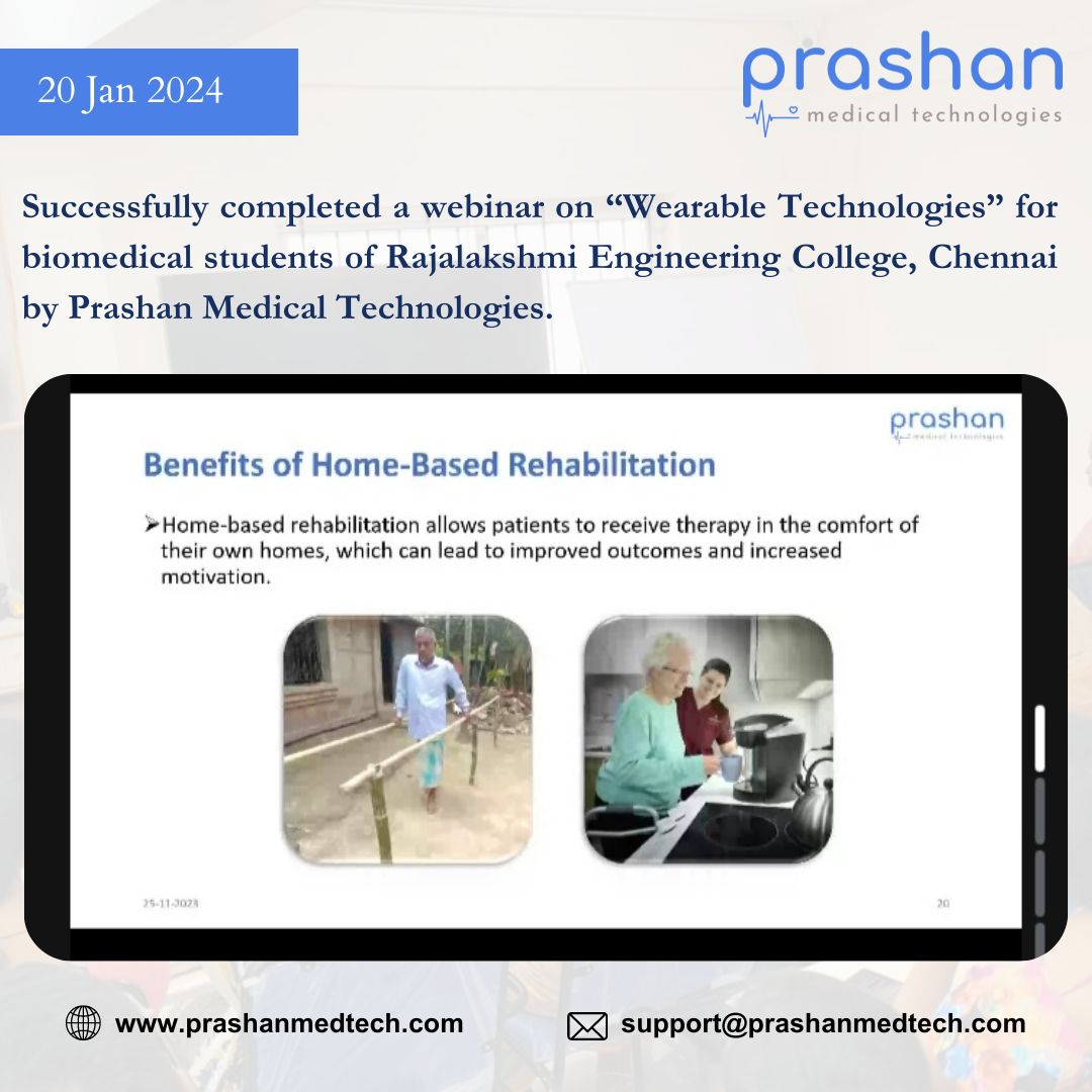 MedicalPrashan's tweet photo. “The beginning of knowledge is the discovery of something we do not understand”

Successfully completed a webinar on “Wearable Technologies” for biomedical students of Rajalakshmi Engineering College, Chennai by Prashan Medical Technologies. https://t.co/IG9SYKImGR