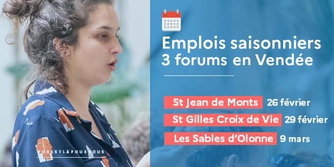 #Agenda | La saison se prépare sur la côte vendéenne !🗓️ 3 forums #emploi à venir, organisés par les agences #FranceTravail locales et le réseau pour l'emploi. Infos et inscriptions sur 👉mesevenementsemploi.francetravail.fr #LeTourismeRecrute