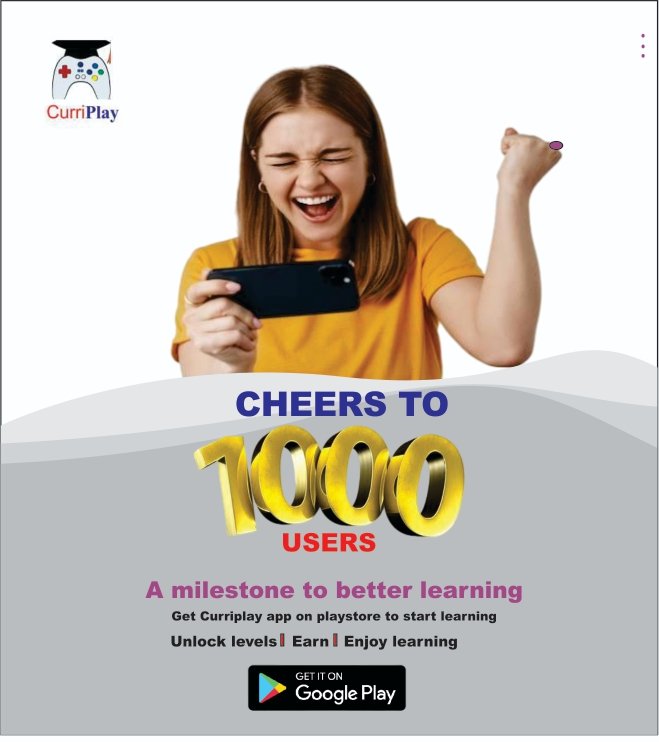 curriplay's tweet photo. Gratitude is our heartbeat at Curriplay and we're thrilled to celebrate 1,000 amazing individuals like you! 🎉 ...

Thank you for choosing us as your learning partner. Let's continue to empower Education through gamified learning together!

#Edtech
#Curriplay
#Gamifiedlearning https://t.co/snwc5NLKYi