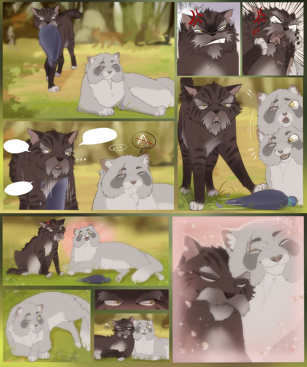 #warriorcats #valentinesday2024 
Hafltail x One-eye