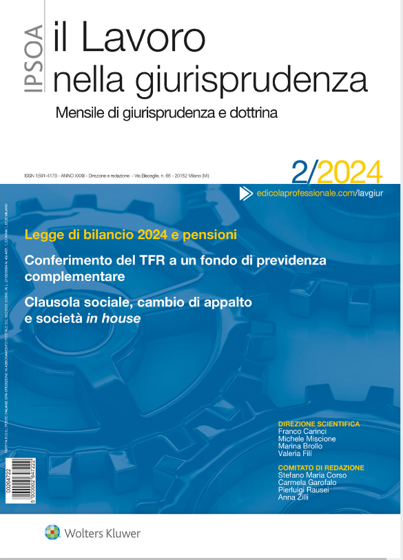 MarinaBrollo's tweet photo. SEGNALO fresco di stampa il numero 2 di #illavoronellagiurisprudenza
#leggedibilancio #TFR #appalto #maternità Wolters Kluwer https://t.co/7NlyWADrzD