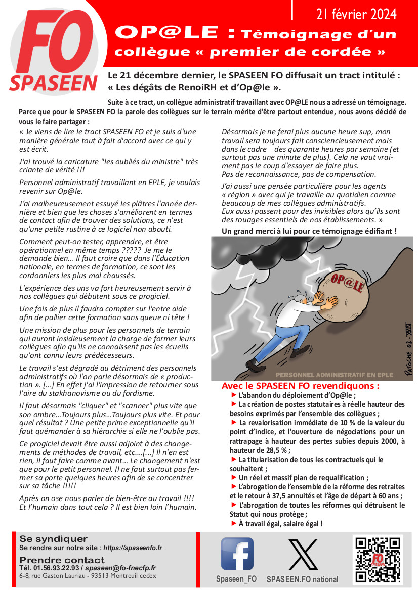 OP@LE : Témoignage d’un collègue « premier de cordée »