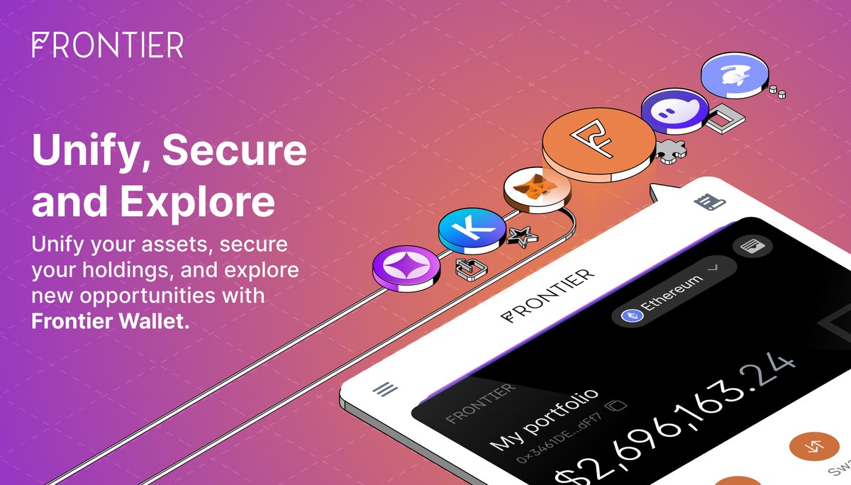 👋🏼 Say goodbye to managing multiple wallets! 🚫 🛡️ The Frontier Wallet  Extension is here to simplify and unify your crypto experience. 🤝🏼✨ 🫸 No  more switching – consolidate and control all