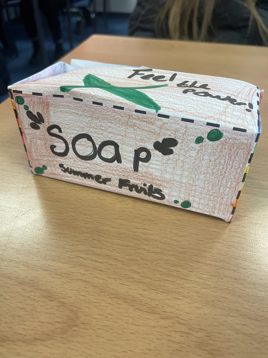 KnoxSupport's tweet photo. Fantastic effort from S1 pupils this morning in PSE designing teenage hygiene products following our Puberty and Hygiene unit. https://t.co/IjnY3VlCBj