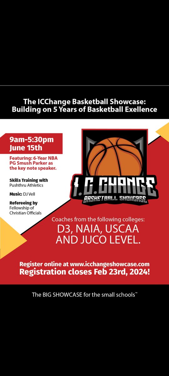 A parent, a coach, a friend, and of course a PLAYER will ask about attending the #CostFree #BasketballShowcase #NortheastOhio #ICChangeShowcase after Friday and the deadline will have passed... All nominations/registrations will still be sent to #CollegeBasketball Coaches with a