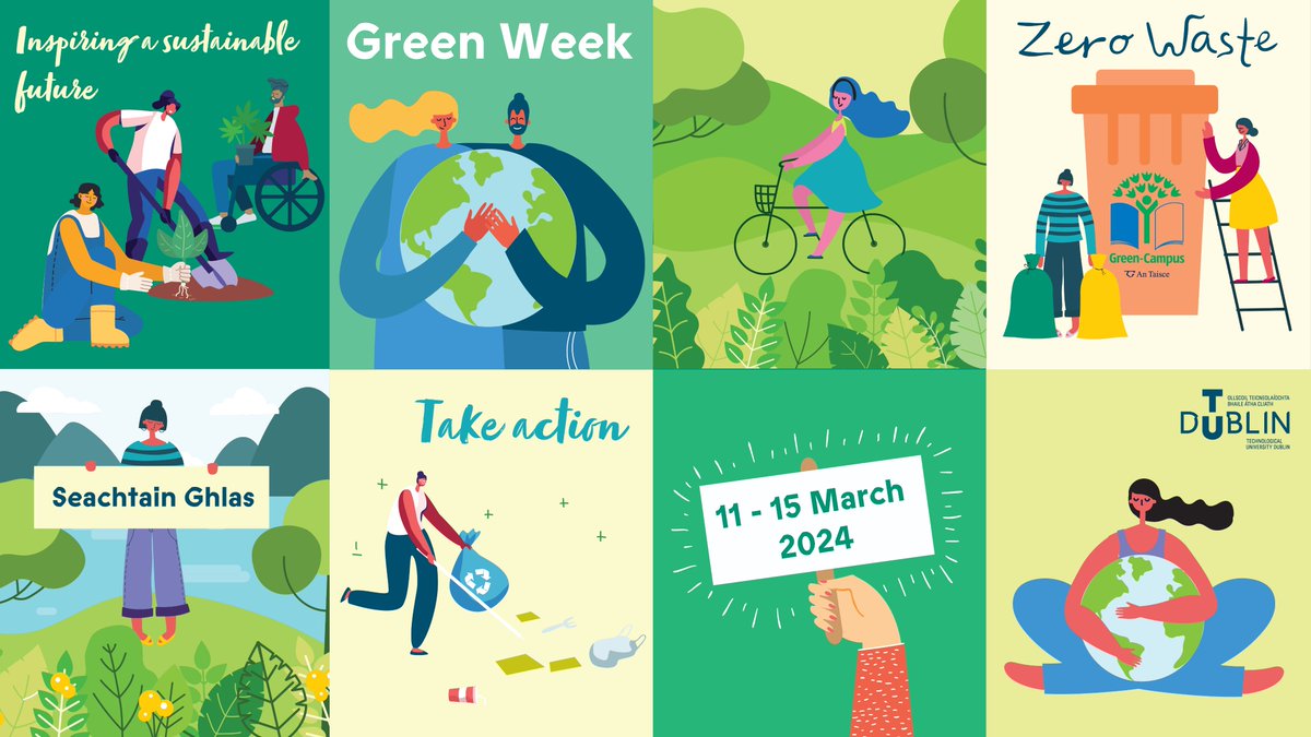 🌎 TU Dublin GREEN WEEK 🍃
Monday 11 to Friday 15 March 2024

The TU Dublin Green Week schedule is lining up to be an exciting &amp; fun filled week of action for the environment! 

Be sure to join - tudublin.ie/explore/about-…