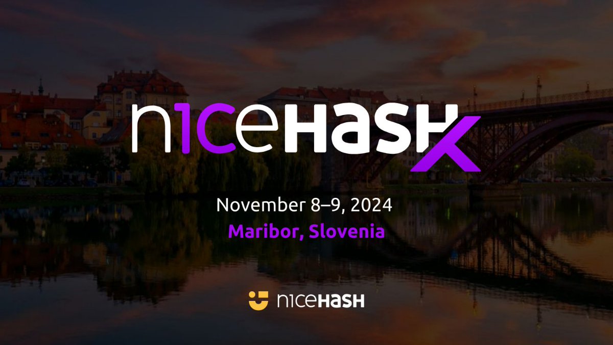 NiceHash_X's tweet photo. NiceHash celebrates 10 YEARS of #mining #innovation, passion, and persistence, and we are marking this landmark with the ultimate #Bitcoin conference in #Maribor! You do not want to miss this opportunity to get to know us better!

https://t.co/3OA2XCeBnx https://t.co/TIQspM6K4a