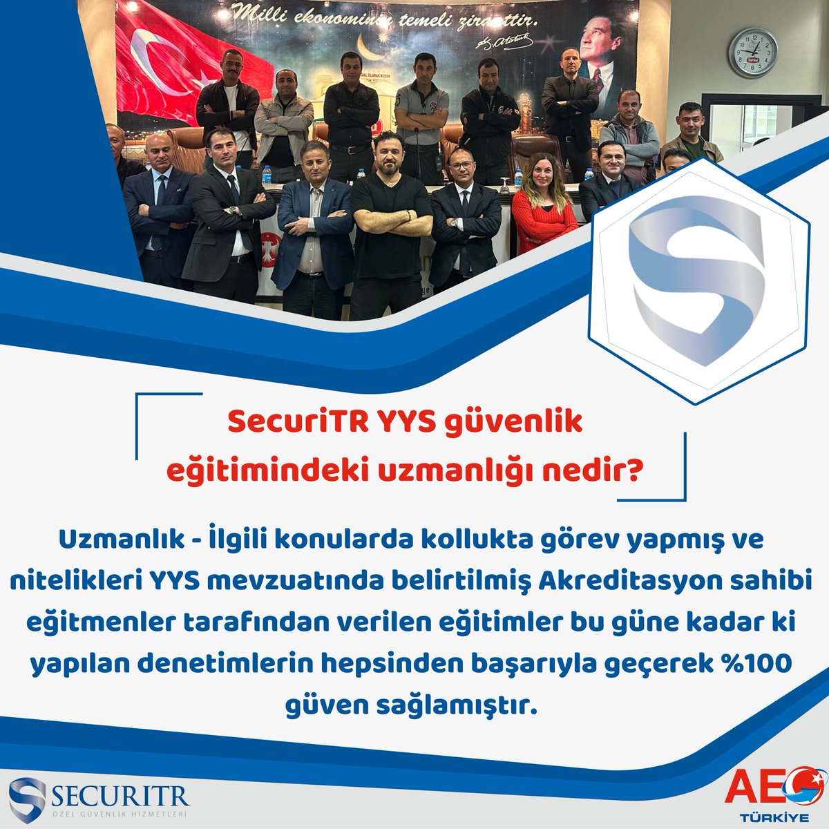securitr_'s tweet photo. SecuriTR YYS güvenlik eğitimindeki uzmanlığı nedir?

Uzmanlık konularında kollukta görev yapmış nitelikleri YYS mevzuatında belirtilmiş Akreditasyon sahibi eğitmenler tarafından verilen eğitimler bugüne kadar ki yapılan denetimlerin hepsinden başarıyla geçerek güven sağlamıştır https://t.co/VeXNlF2lwu