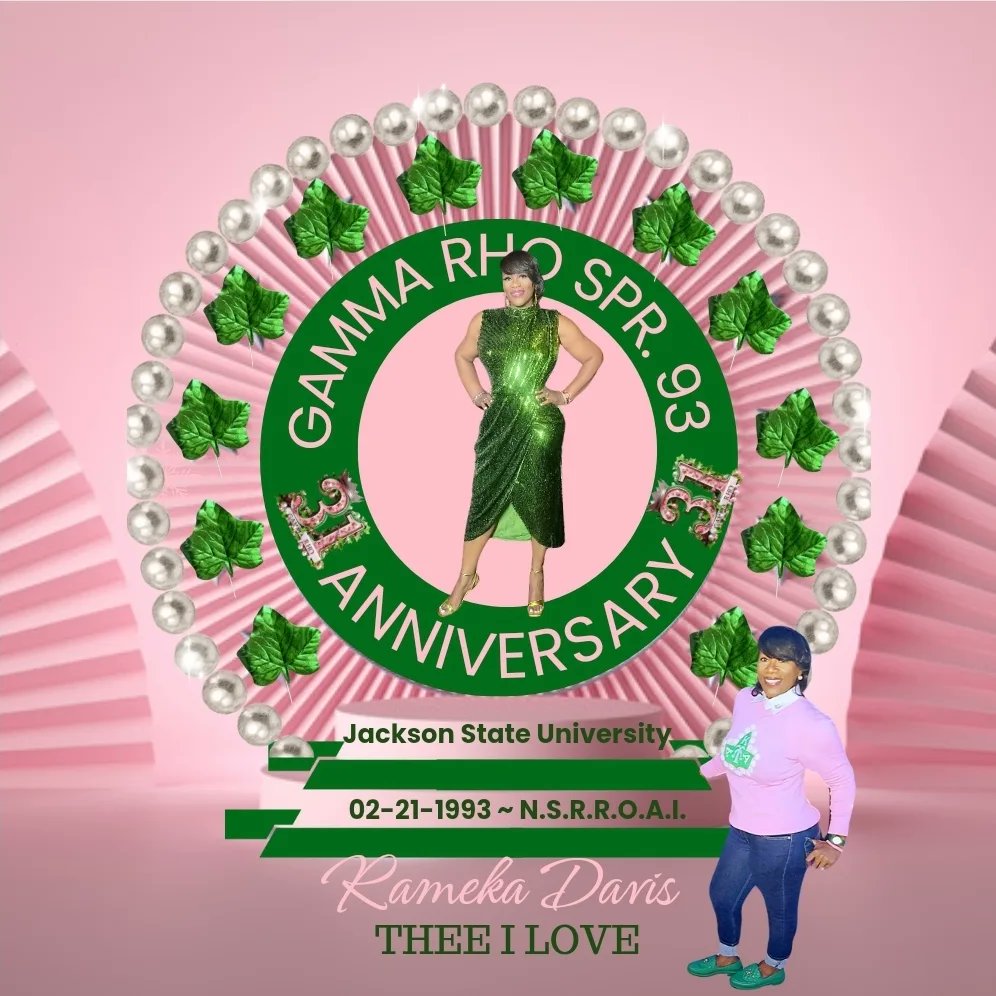 Msaka93's tweet photo. It's our AKAversary! π©·π Happy 31st Anniversary Gamma Rho - Spring '93@ Jackson State University N.S.R.R.O.A.I.
#SPR93 #theeilove #GammaRho #SilverStar #jacksonstateuniversity #aka1908 https://t.co/pDCoVIq7v1