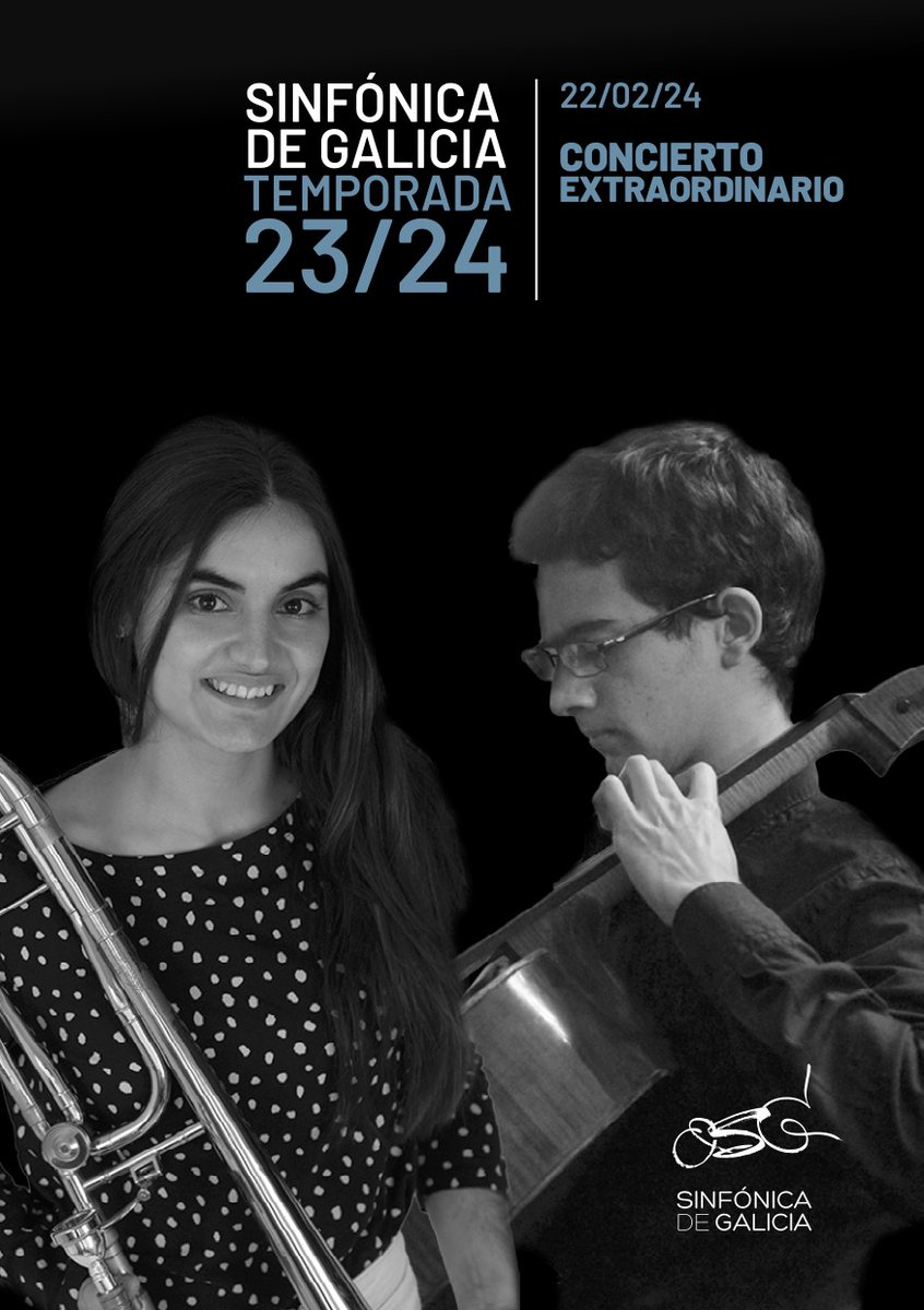 Ya disponible el programa de mano de esta semana.
Los ganadores del Concurso de solistas del Conservatorio Superior de Música @csmacoruna  Amanda Pinos  y del Concurso SonCello Lorenzo Guida actúan con la OSG bajo la dirección de <a href="/TriguerosOSG/">José Trigueros</a> 
bit.ly/OSG-CSMC-SONCE…