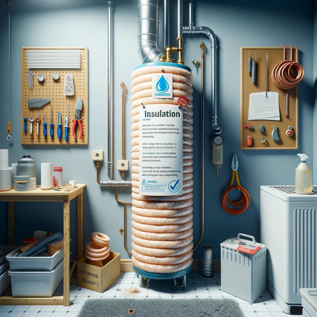 ⚙️ Water Heater Care: 'Don't forget your water heater! Insulate it to improve efficiency and save on energy bills. #WaterHeaterMaintenance #StayWarm'