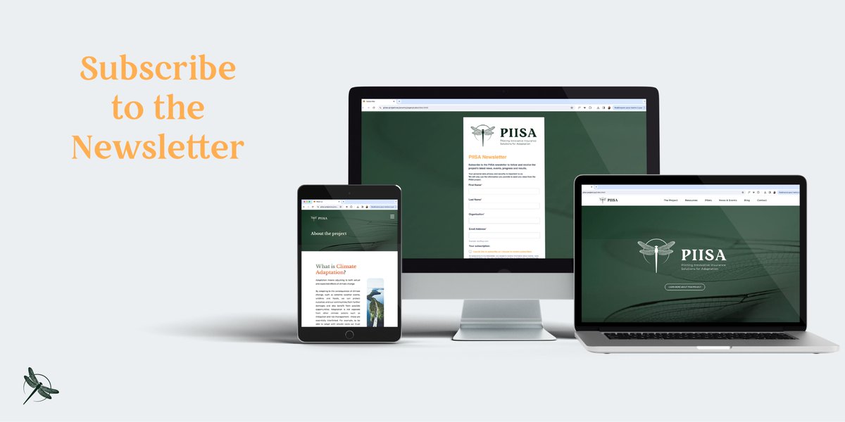 📬 Stay informed by joining the PIISA Newsletter!
Don't miss out on updates, news, events and exclusive insights from the PIISA partners, subscribe to our newsletter!   

✍️Subscribe here: bit.ly/3SSUlhs 

#ClimateInsurance #ClimateAdaptation #ClimateServices