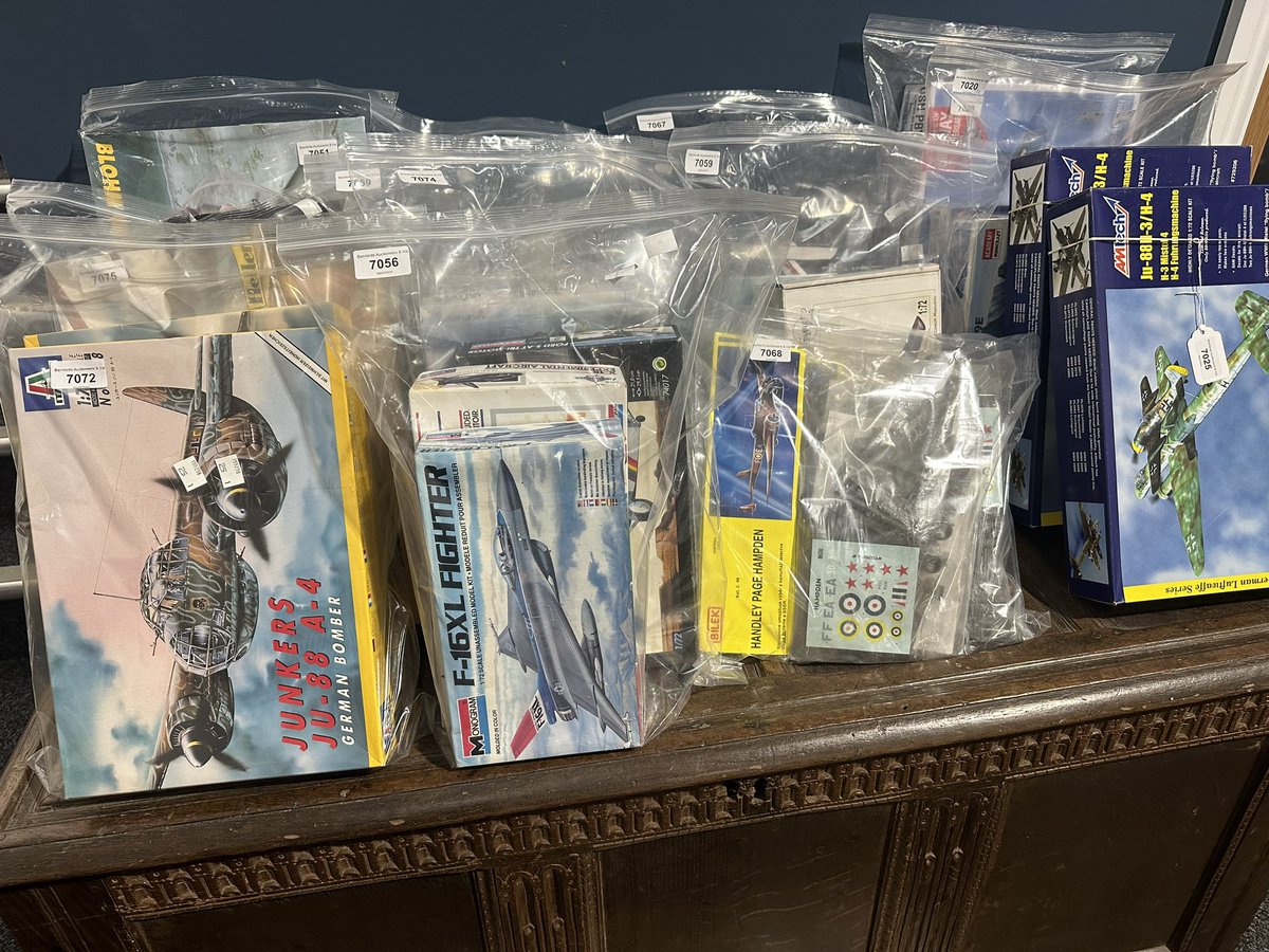 asummerof44's tweet photo. Huge collection of #model #aircraft #construction #kits coming up for sale here at Bamfords Auctions on March 5th #airfix #italeri #amtech #academy #revill #zvesda #amt #eduard #huma #planet #emhar https://t.co/2bbb0vISMo