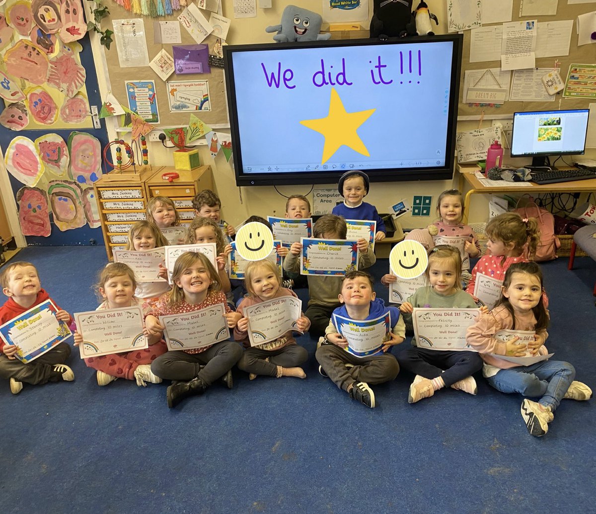 JenkinsMrsRJ's tweet photo. We are so proud of our Nursery superstars for completing 10 miles! We are absolutely amazed with how much the children have raised! We cannot wait to adopt our very own penguin from Chester Zoo! 💗🐧 @SychdynSchool https://t.co/xLhXGybGuQ