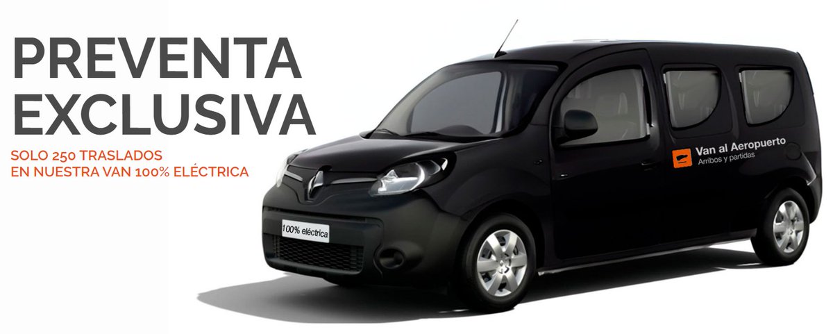 [PREVENTA EXCLUSIVA]

• Pagás ahora lo que sale un traslado al precio actual. 
• Lo usás cuando vos quieras entre marzo y diciembre de 2024. 
• Solo 250 viajes en total. 
• Solo en nuestra nueva van 100% eléctrica. 
• Más detalles en los siguientes tuits!
