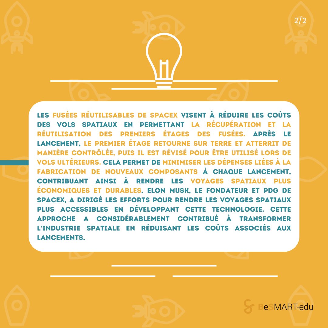 🌍🛰️ Plongez dans l'ingéniosité de Musk et découvrez comment il redéfinit notre avenir cosmique. 🌌👨‍🚀 

#SpaceX #ElonMusk #InnovationCosmique