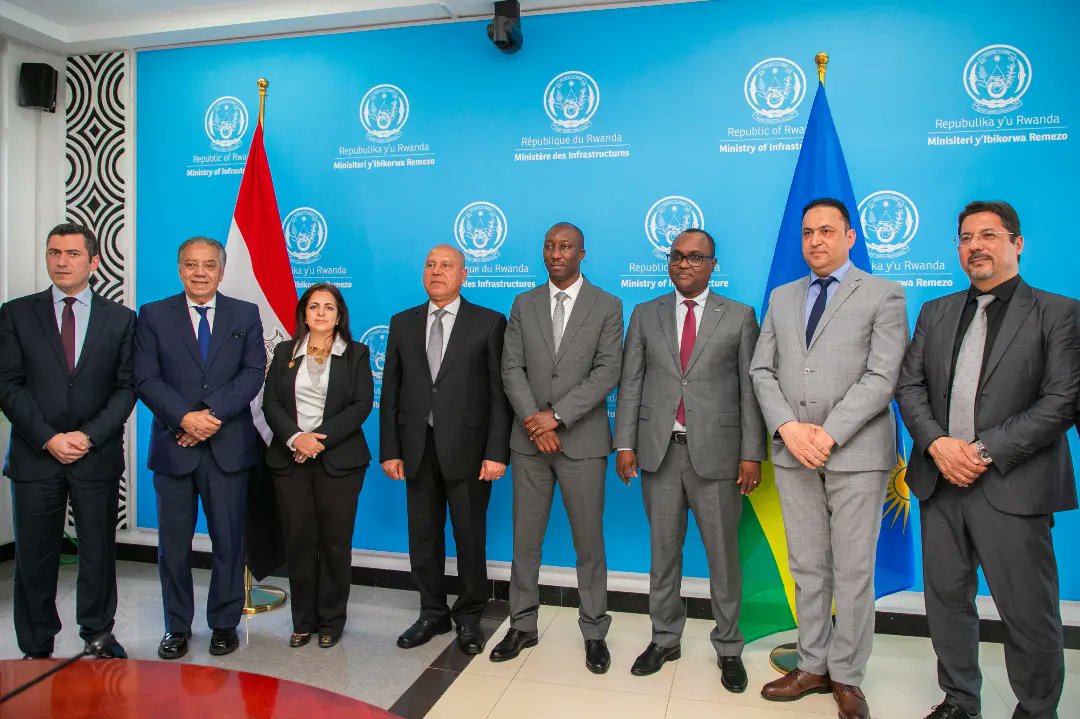 This Wednesday, Minister <a href="/Ngabitsinze/">Jean Chrysostome Ngabitsinze, PhD</a>, alongside Minister <a href="/Dr_JimmyGasore/">Dr.Jimmy Gasore</a>, held a meeting with H.E. Lieutenant General Kamel Alwazir, Minister of Transport of the Arab Republic of Egypt, who is in Rwanda with his delegation, to explore ways of strengthening bilateral relations.
