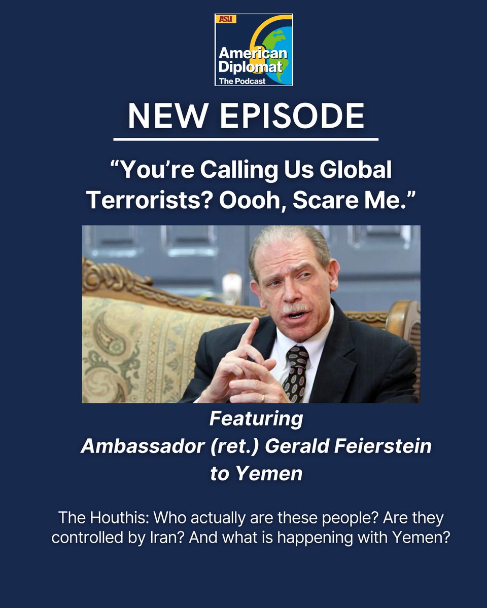 With a 41-year career in U.S. diplomacy and expertise in the Near East and South Asia, Ambassador (ret.) Feierstein brings unparalleled insight to our latest episode.

The Houthis: Who actually are these people?  What is happening with Yemen? Find out at linkin.bio/amdipstories/