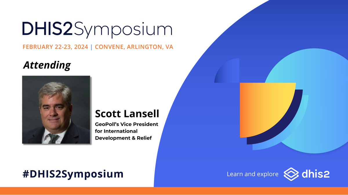 GeoPoll's tweet photo. @GeoPoll is pleased to share that we will be attending the upcoming #DHIS2Symposium, an event taking place tomorrow, 22nd & 23rd Feb, in CONVENE, 1201 WILSON BLVD 30TH FLOOR, ARLINGTON, VA. Our DC-based business development Vice President @slansell  will be representing us.

If you'll be attending, feel free to reach out to @slansell  / scott@geopoll.com, and explore GeoPoll's contribution to global data and research. #DHIS2Symposium2024