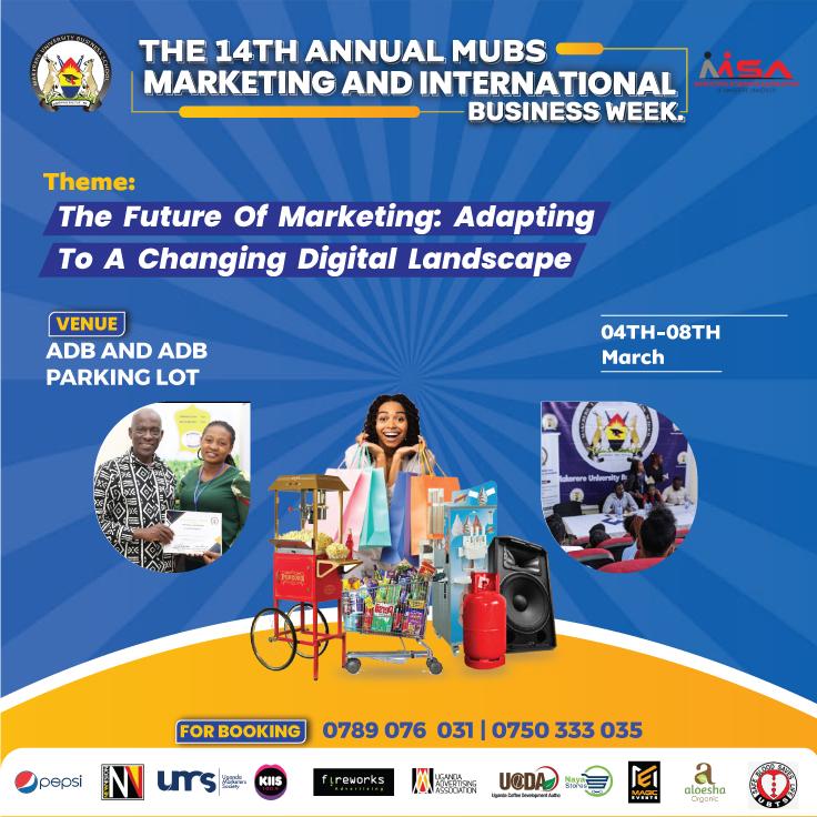 MSA_mubs's tweet photo. The
#mubsmarketersandintlbizweek is here
Book your slots now to exhibit in this week that will have alot of customers and so many other activities. #mubs #marketing #trending #intlbiz https://t.co/TBTVnHuhwa