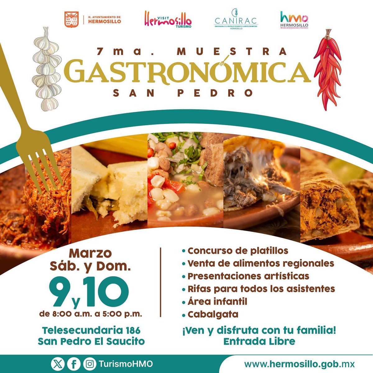 Geogas2's tweet photo. ¡Prepárate para un festín sonorense! 🍽️🌮
🔥Geogas🔥PATROCINADOR de la 7ma Muestra Gastronómica de San Pedro llegará con todo este 9 y 10 de marzo 🤠

Ahora serán dos días para que disfrutes de nuestra auténtica gastronomía 🌯🥩

#VisitHermosillo #ConstruyendoComunidad #Hmo https://t.co/0yFVkglRtY
