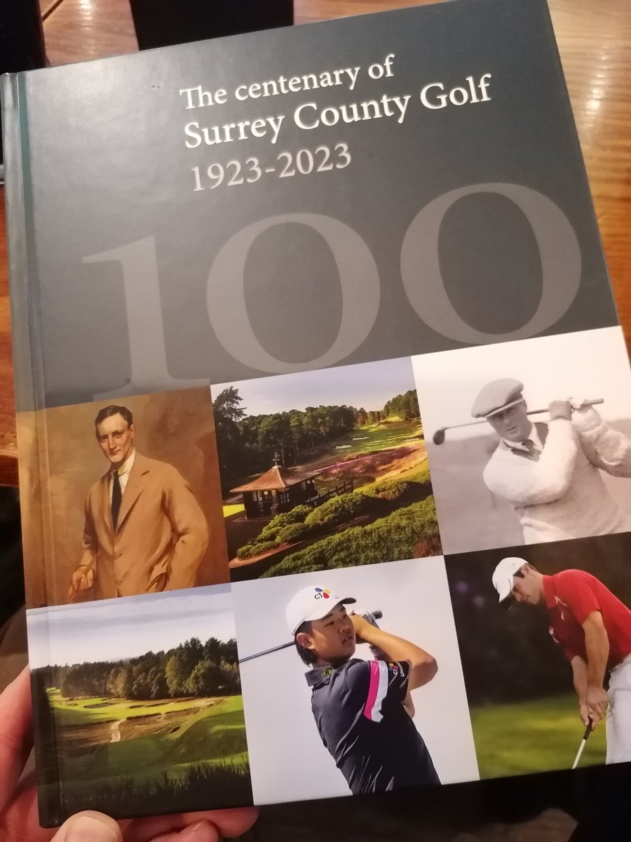 Nice addition to the bookshelf courtesy of Steve @SurreyGolfUnion County Sec, coupled with impeccable hospitality of @TheRagClub