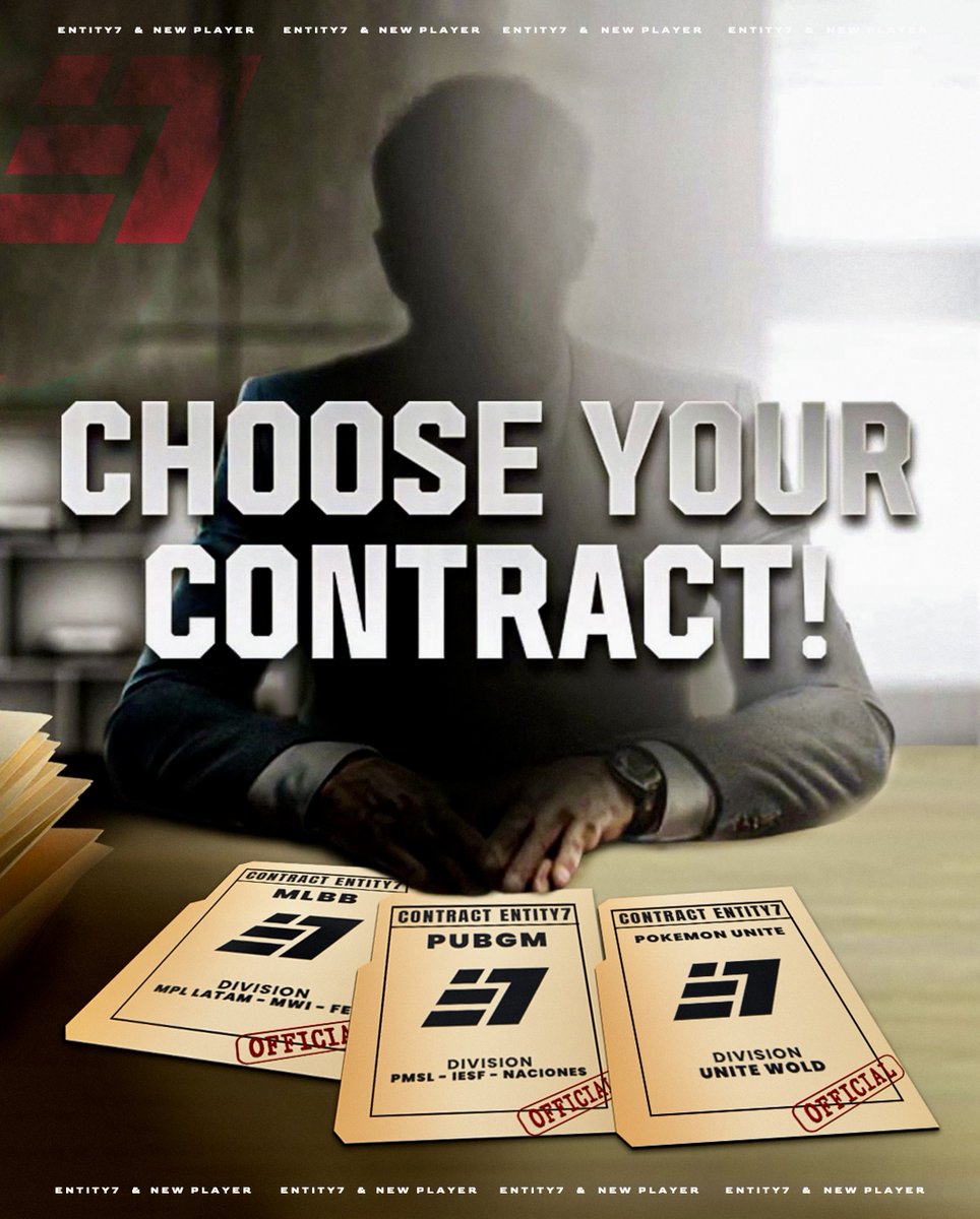 ENTITY7GG's tweet photo. ¡Mi soli..! Si te ofrecieran un contrato con Entity7, ¿qué contrato aceptarías?😋
o quieres ser el ceo..?😃
#NuevoplayerE7 #BuscandoNuevoCEO 🤏
#meme #PokemonUNITE #UNITEesports #pubgmobile #pubgm #pmgo #pmgo2024 #pubgmesports #pubgmobileesports #GOBEYONDTHETOP #MPLLA #GOE7 #EstoNoAcabaE7 #E7enRojo