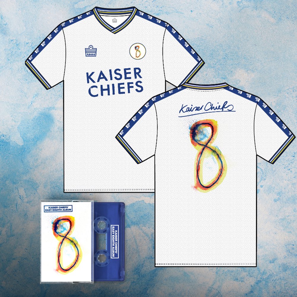 We're excited to announce the release of our exclusive Kaiser Chiefs Easy Eighth Home Shirt in collaboration with @admiral1914. It's available now as part of an album bundle, get yours here: kaiserchiefs.tmstor.es. 🙌
