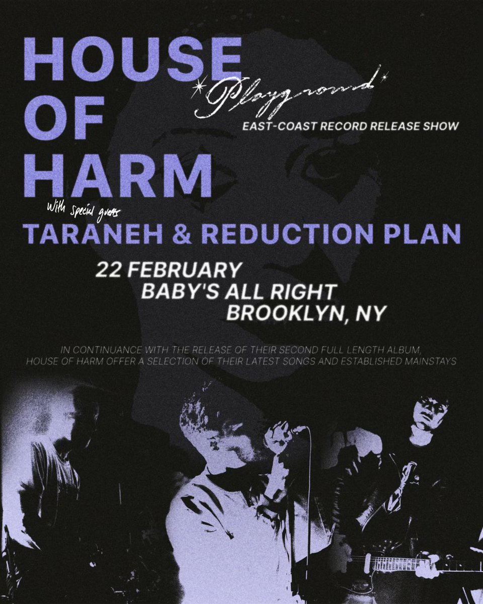 Joe Kelley (@joe_kelley) on Twitter photo TOMORROW NIGHT IN BROOKLYN!
<a href="/houseofharm/">House of Harm</a>’s record release show at <a href="/BabysAllRight/">Baby's All Right</a>. Doors at 6:30 TOMORROW NIGHT IN BROOKLYN!
<a href="/houseofharm/">House of Harm</a>’s record release show at <a href="/BabysAllRight/">Baby's All Right</a>. Doors at 6:30