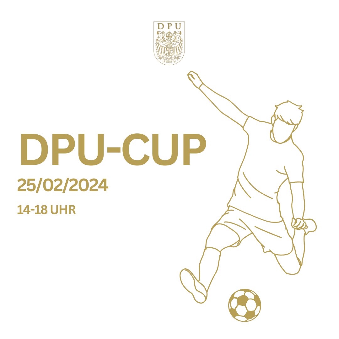 DP__University's tweet photo. Am 25.02. ist es wieder soweit! Nächsten Sonntag veranstaltet die Fußballmannschaft den DPU-Cup. Gespielt wird in der großen Kremser Sporthalle, an der Strandbadstraße 3, 3500 Krems an der Donau, von 14-18 Uhr. Es nehmen 8 Mannschaften teil und gespielt wird pro Partie 12 Minuten https://t.co/t9osHVDiod