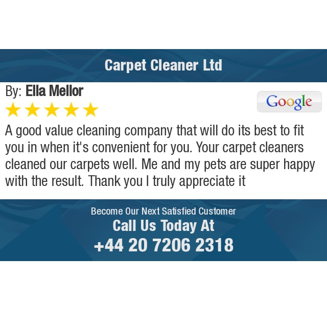 5 Star: Ella M. "A good value cleaning company that will do its best to fit you in when it's..."
