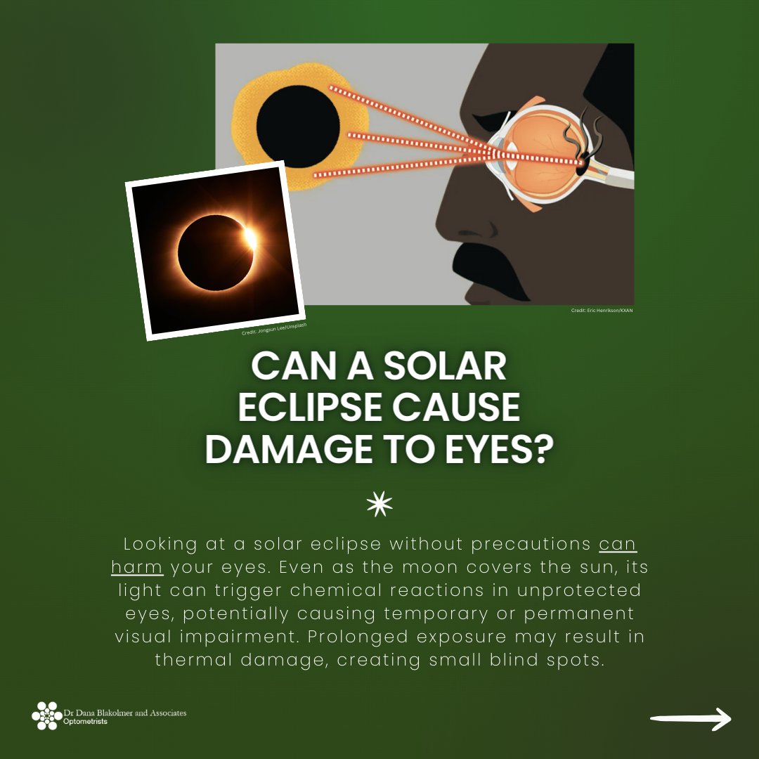 drdanab's tweet photo. ☀️ Protect your eyes during the upcoming solar eclipse! Our optometry clinic is here to help guide you on safe viewing practices. 

😎 Your vision matters, so let's enjoy this celestial event responsibly!

#eyehealth #solareclipse2024 #solareclipse #optometry #visioncare #oshawa https://t.co/frTotOQeZZ