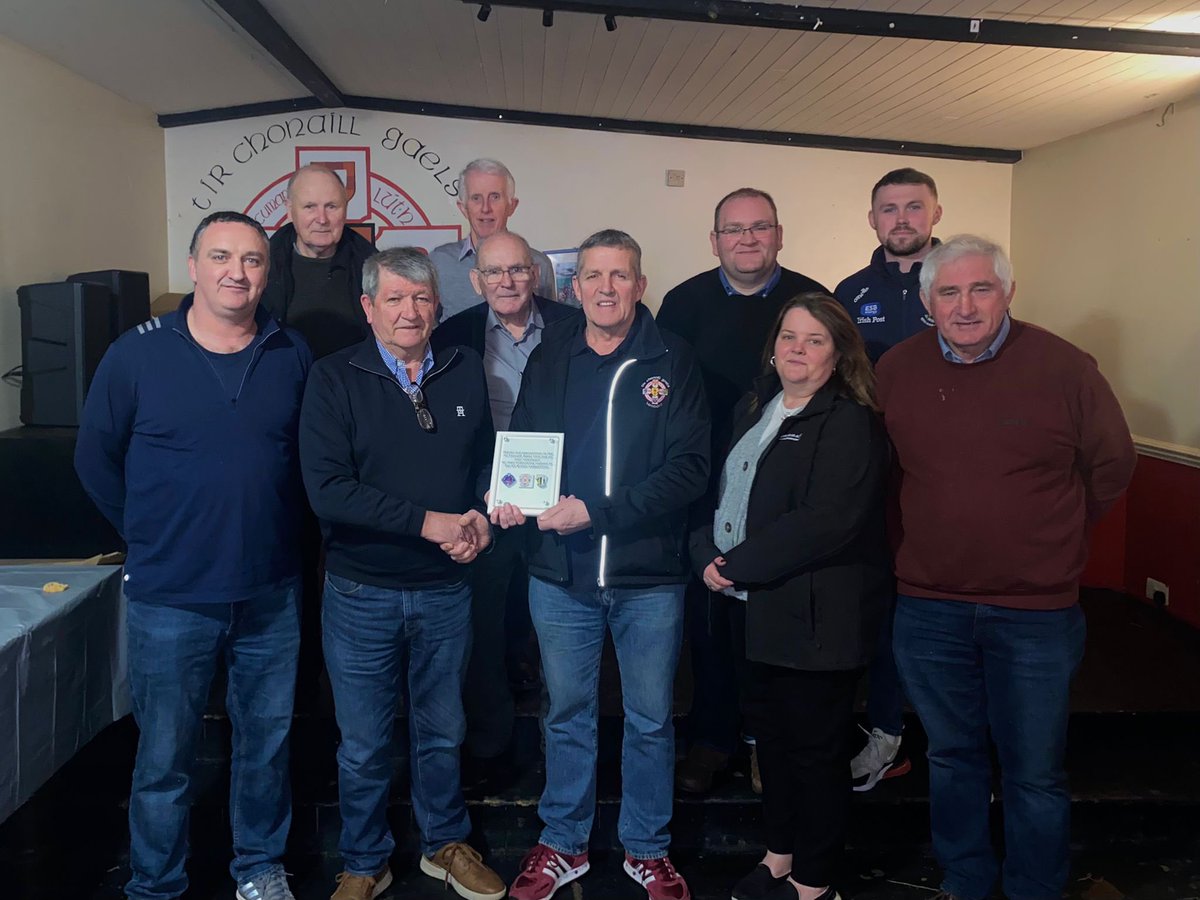 A small token of our appreciation was presented to @TirChonailGaels last night for their unwavering support of the @ABCGAAmes hosting the event over the last 12 years👏🏐 Thank you for all of your support and hard work!