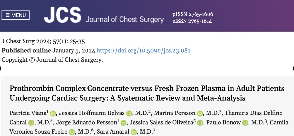 Big congrats to the outstanding #MetaMasters team for their stellar publication in Chest Surgery! Keep pushing boundaries and leading the way in medical advancement!

#CardiacSurgery #ChestSurgery