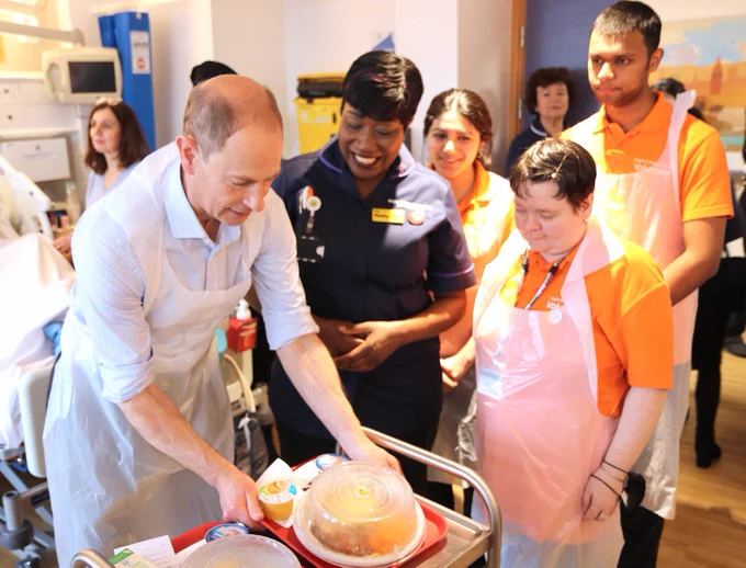 The Duke of Edinburgh visit to King's College Hospital today (21 February). 