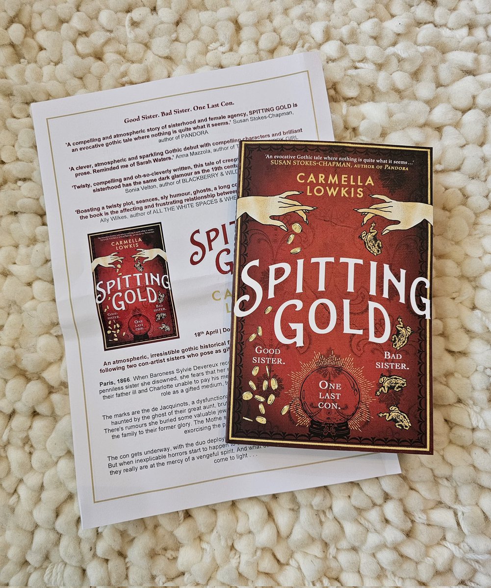Thank you so much @DoubledayUK for this gorgeous copy of #SpittingGold
@carmellalowkis 
I can't wait to read this!
Published 18th April
#BookTwitter
#bookbloggers #bookX